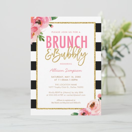 Bloemrijke Brunch en Bruisende Bruidsmeisjesfeest  Kaart