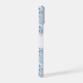 Bloemrijke Chinoiserie Blauwe Toile met aangepaste iPhone 15 Case (Rechterkant)