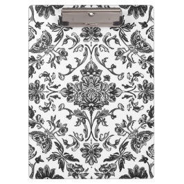 Bloemrijke Chinoiserie Zwart & Wit Aquarel Klembord