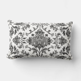 Bloemrijke Chinoiserie Zwart & Wit Aquarel Kussen