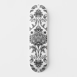 Bloemrijke Chinoiserie Zwart & Wit Waterverf Persoonlijk Skateboard