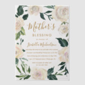 Bloemrijke christelijke zegenfeest voor moeder en  vellum uitnodigingen (Voorkant)