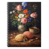 Bloemrijke Concha Stilleven | Monogram Notitieboek (Voorkant)