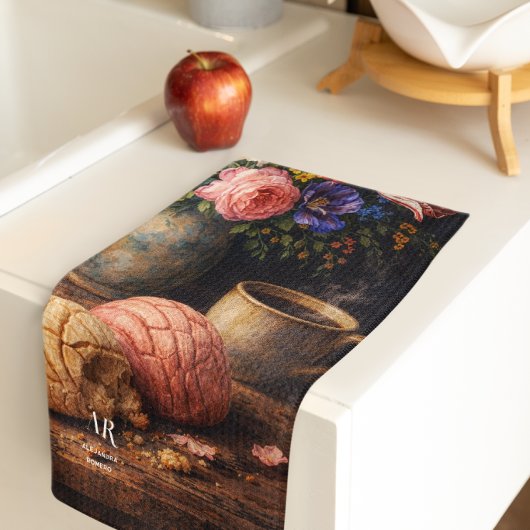 Bloemrijke Concha Stilleven | Monogram Theedoek