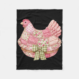 Bloemrijke Coquette Strik Patchwork Kippen Hen Moe Fleece Deken
