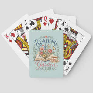 Bloemrijke Cottagecore Leeszolder Pokerkaarten