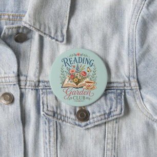 Bloemrijke Cottagecore Leeszolder Ronde Button 7,6 Cm