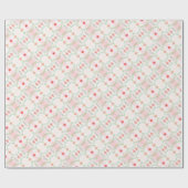 Bloemrijke dagelijkse pasteltint cadeaupapier (Vlak)