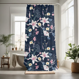 bloemrijke decoratieve opvallende douchegordijn