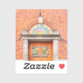 Bloemrijke deurdeur Sticker (Vel)