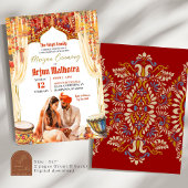 Bloemrijke Dholki Maiyan-ceremonie Kaart