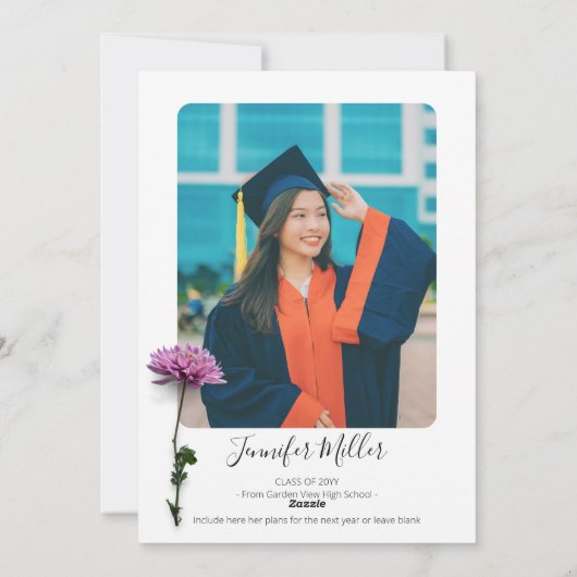 Bloemrijke diploma-uitreiking en aankondiging (Achterkant)