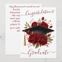 Bloemrijke diploma-uitreikingskaart