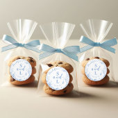  Bloemrijke Dusty Blue Wedding Favoriet Dank u Ronde Sticker