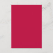 Bloemrijke Eenvoud 1 Framboos Minimalistische Trou Informatiekaartje (Achterkant)
