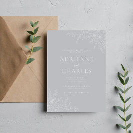 Bloemrijke eenvoud 1 Sterling grijs minimalistisch Kaart