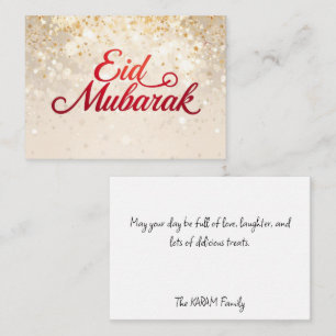 Bloemrijke Eid Mubarak Notitiekaart Notitiekaartje