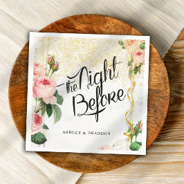 Bloemrijke Elegante De Nacht Voor De Proefbruiloft Servet