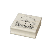 Bloemrijke Elegante Ex Libris Aangepast Boek Rubberstempel (Stempel)