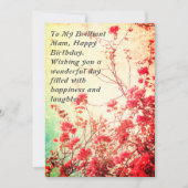 bloemrijke elegante gelukkige verjaardag briljante kaart (Voorkant)