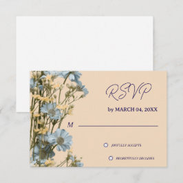 Bloemrijke Elegante Klassieke Trouw-RSvp RSVP Kaartje