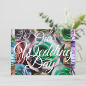 Bloemrijke Elegante Trouwtypografie Wit (Staand voorkant)