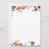 Bloemrijke Elegante Uitgestelde Bruiloft Waard om  Kaart (Achterkant)