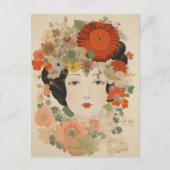 Bloemrijke Elegantie Briefkaart (Voorkant)