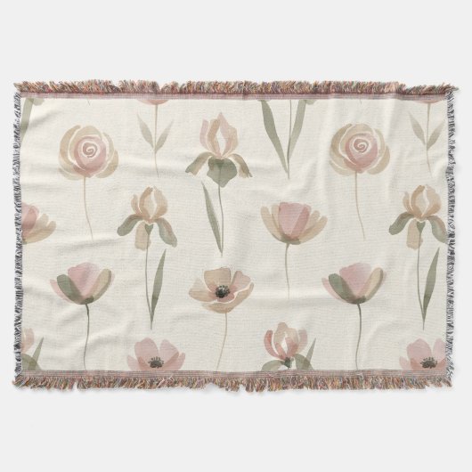 Bloemrijke Elegantie Dekens Deken (Voorkant)