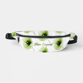 Bloemrijke Elegantie Groene Heuptasje