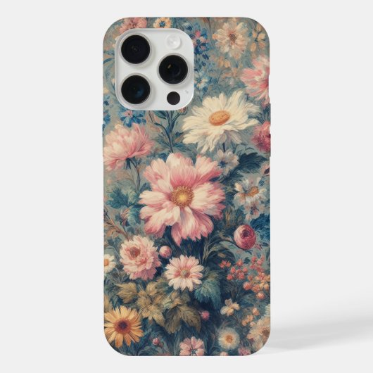 Bloemrijke Elegantie iPhone Hoesje (Achterkant)