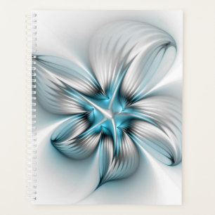 Bloemrijke Elegantie Moderne Abstracte Blauwe Frac Planner