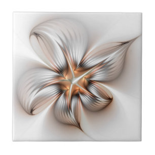 Bloemrijke Elegantie Moderne Abstracte Fractale Ku Tegeltje