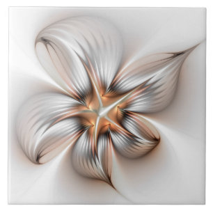 Bloemrijke Elegantie Moderne Abstracte Fractale Ku Tegeltje