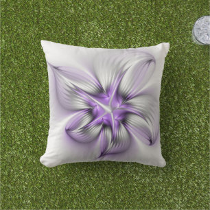 Bloemrijke Elegantie Moderne Abstracte Paarse Frac Buitenkussen