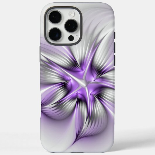 Bloemrijke Elegantie Moderne Abstracte Paarse Frac Case-Mate iPhone Case (Achterkant)