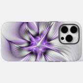 Bloemrijke Elegantie Moderne Abstracte Paarse Frac Case-Mate iPhone Case (Achterkant (horizontaal))