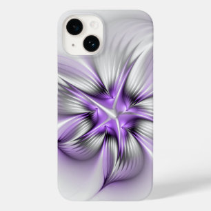 Bloemrijke Elegantie Moderne Abstracte Paarse Frac Case-Mate iPhone 14 Hoesje