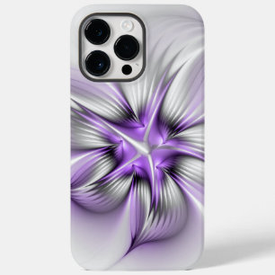 Bloemrijke Elegantie Moderne Abstracte Paarse Frac Case-Mate iPhone 14 Pro Max Hoesje