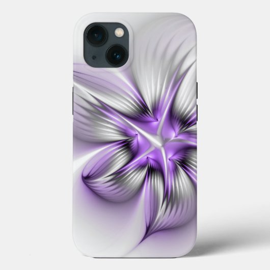 Bloemrijke Elegantie Moderne Abstracte Paarse Frac Case-Mate iPhone Case (Achterkant)