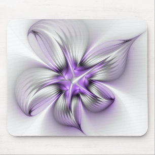 Bloemrijke Elegantie Moderne Abstracte Paarse Frac Muismat