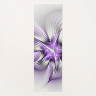 Bloemrijke Elegantie Moderne Abstracte Paarse Frac Yogamat