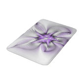 Bloemrijke Elegantie Moderne Abstracte Violetkleur Badmat (Gekanteld)