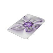 Bloemrijke Elegantie Moderne Abstracte Violetkleur Badmat (Gekanteld)