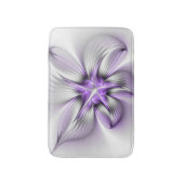 Bloemrijke Elegantie Moderne Abstracte Violetkleur Badmat (Voorkant Verticaal)