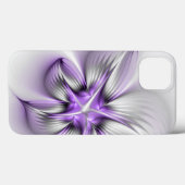 Bloemrijke Elegantie Moderne Abstracte Violetkleur Case-Mate iPhone Case (Achterkant (horizontaal))