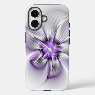 Bloemrijke Elegantie Moderne Abstracte Violetkleur iPhone 16 Hoesje