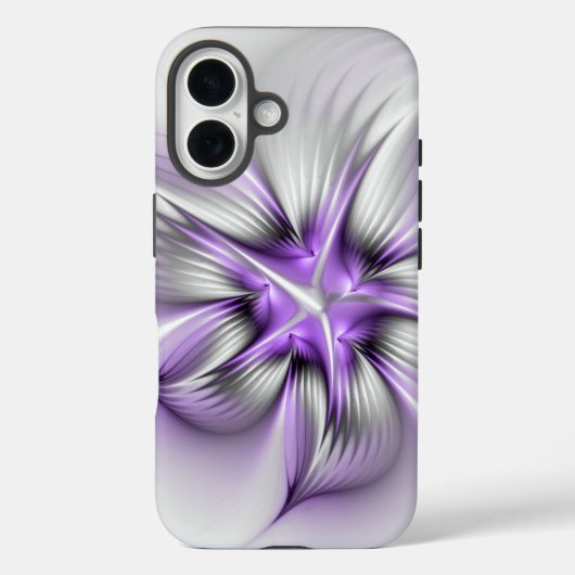 Bloemrijke Elegantie Moderne Abstracte Violetkleur Case-Mate iPhone Case (Achterkant)