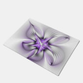 Bloemrijke Elegantie Moderne Abstracte Violetkleur Deurmat (Schuin)