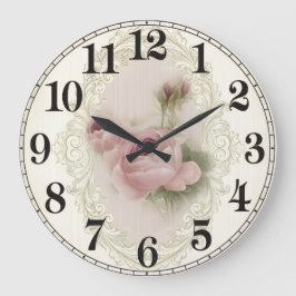 Bloemrijke Elegantie Ronde Acryl Wandklok